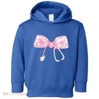 Coquette Nurse Stethoscope Bow Nurse Appreciation Gift Toddler Hoodie thumb 0