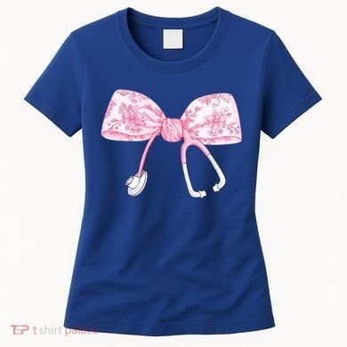 Coquette Nurse Stethoscope Bow Nurse Appreciation Gift Women's T-Shirt