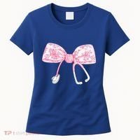 Coquette Nurse Stethoscope Bow Nurse Appreciation Gift Women's T-Shirt thumb 0