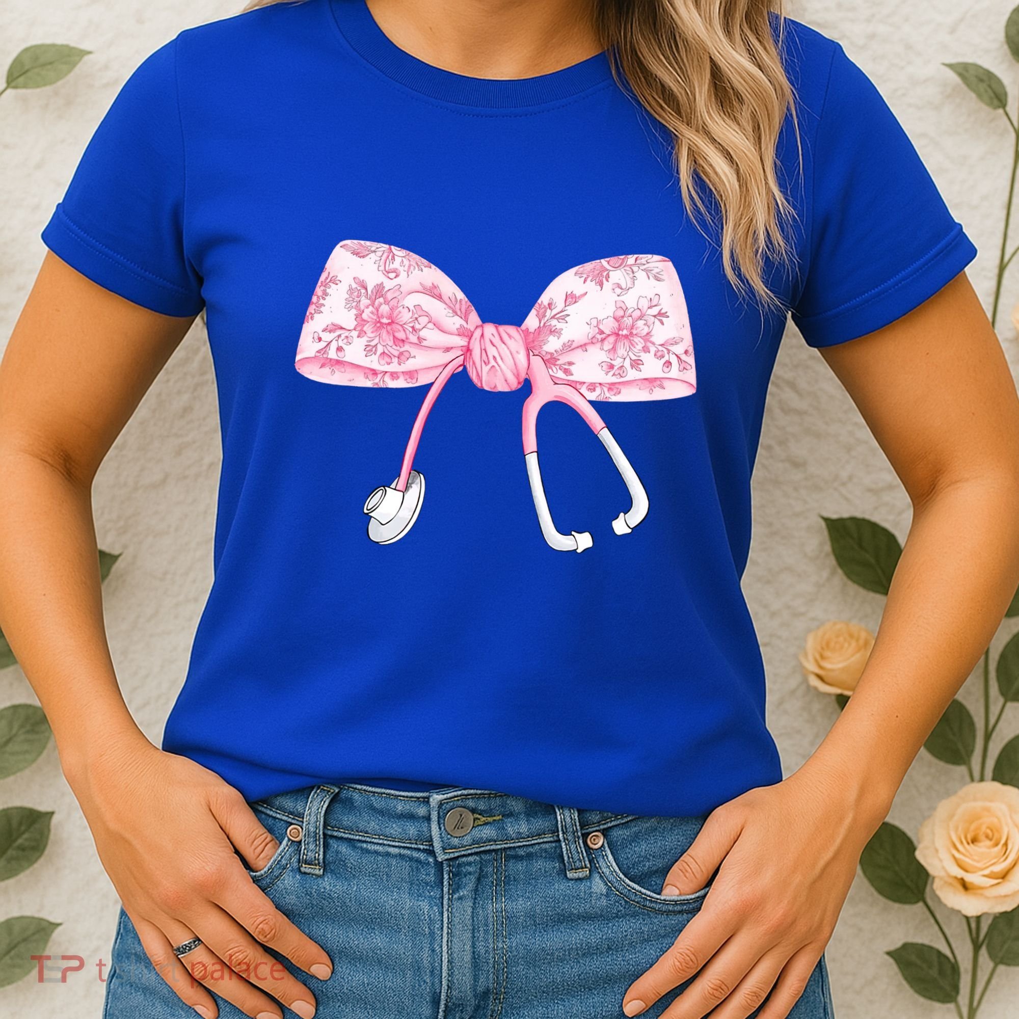 Coquette Nurse Stethoscope Bow Nurse Appreciation Gift Women's T-Shirt