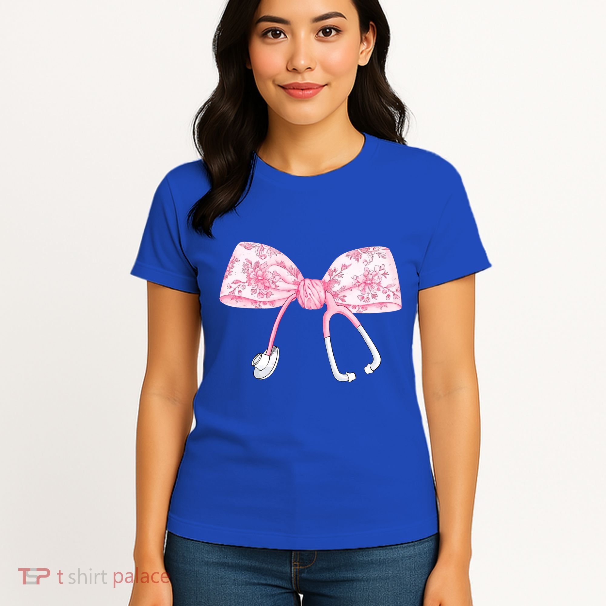 Coquette Nurse Stethoscope Bow Nurse Appreciation Gift Women's T-Shirt