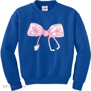 Coquette Nurse Stethoscope Bow Nurse Appreciation Gift Kids Sweatshirt