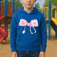 Coquette Nurse Stethoscope Bow Nurse Appreciation Gift Kids Hoodie thumb 2