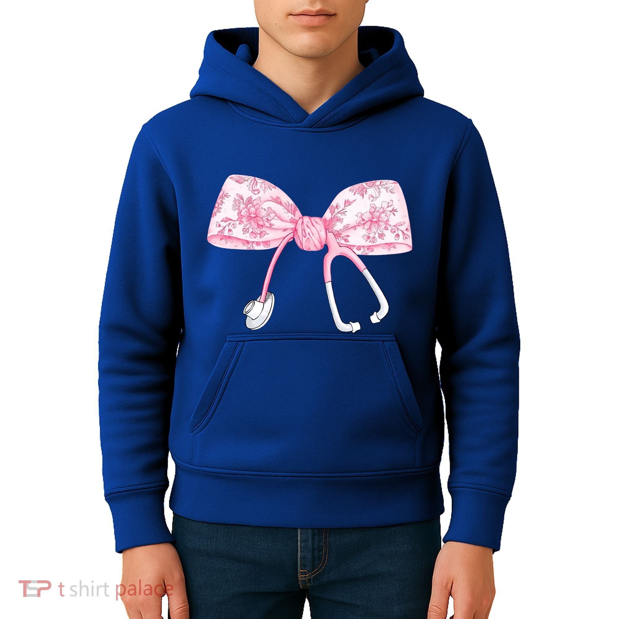 Coquette Nurse Stethoscope Bow Nurse Appreciation Gift Kids Hoodie