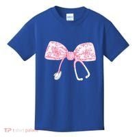 Coquette Nurse Stethoscope Bow Nurse Appreciation Gift Kids T-Shirt thumb 0