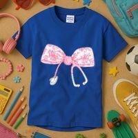 Coquette Nurse Stethoscope Bow Nurse Appreciation Gift Kids T-Shirt thumb 3