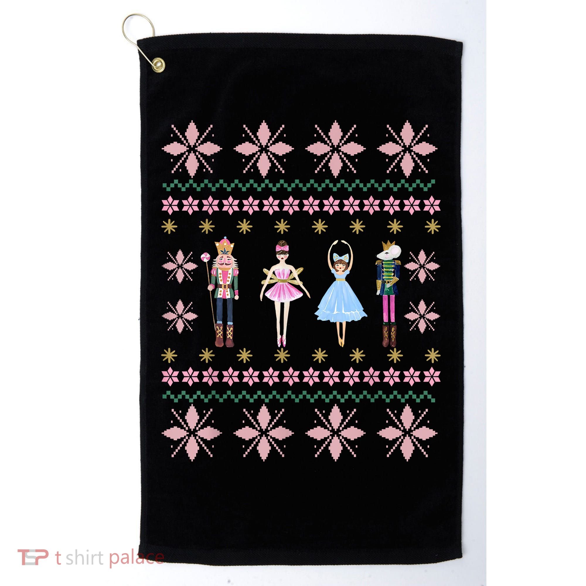 Christmas Nutcracker Squad Ballet Dance Funny Xmas Holiday Golf Towel