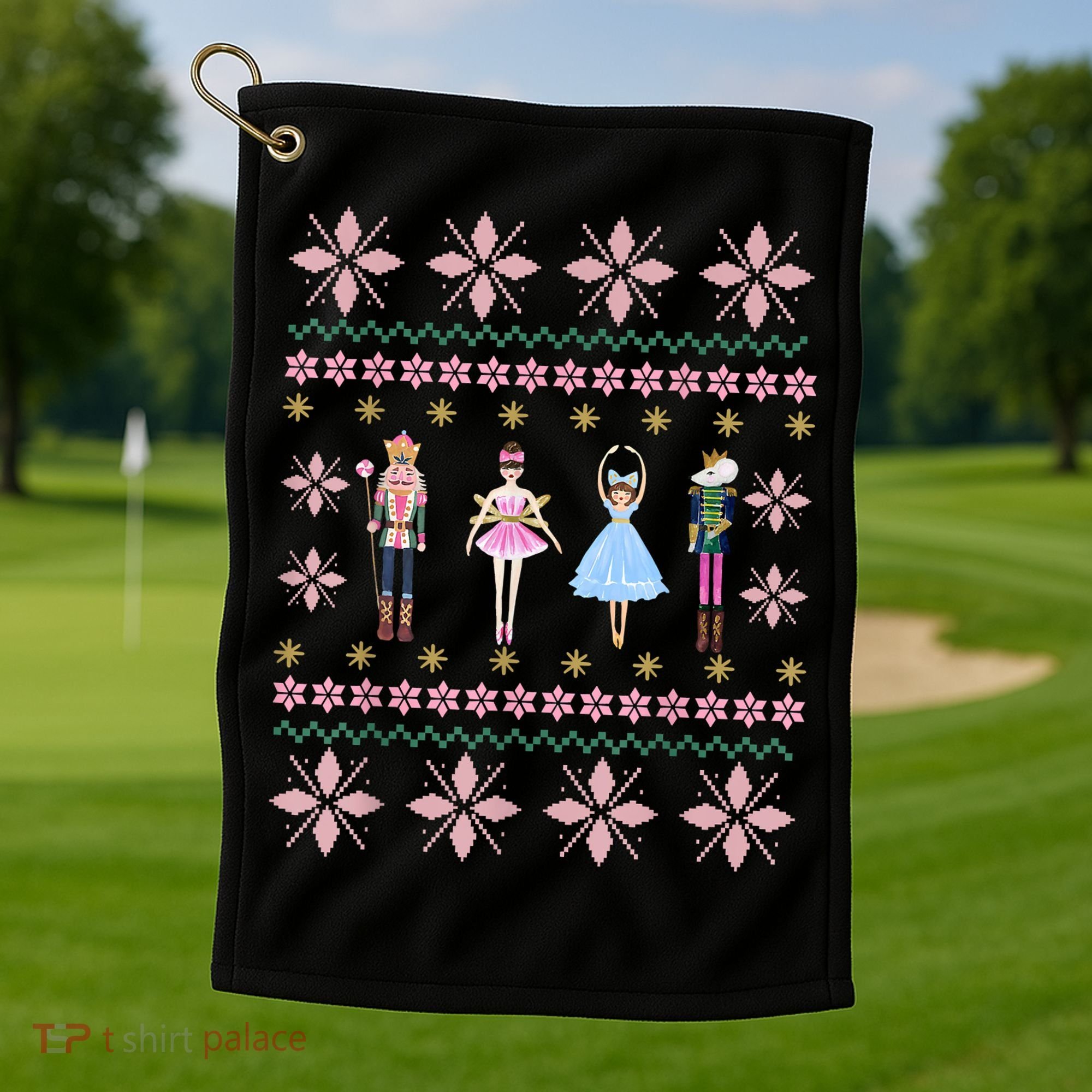 Christmas Nutcracker Squad Ballet Dance Funny Xmas Holiday Golf Towel