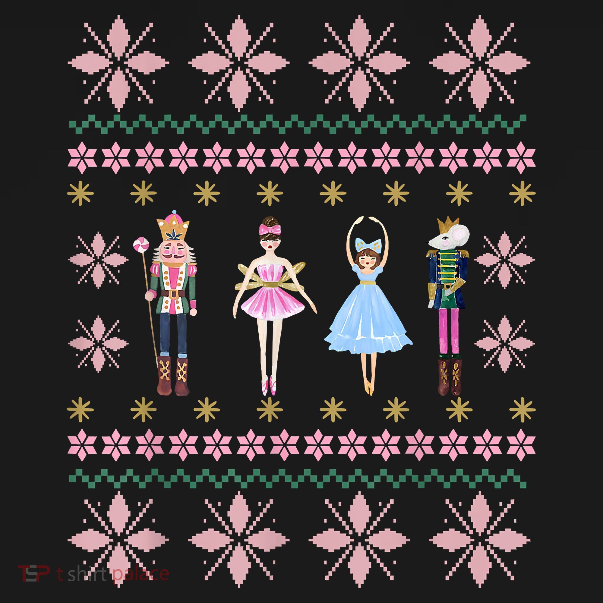Christmas Nutcracker Squad Ballet Dance Funny Xmas Holiday Kids Long Sleeve Shirt