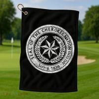 Cherokee Nation Seal Native American Tribe Pride Honor Meaningful Gift Golf Towel thumb 1