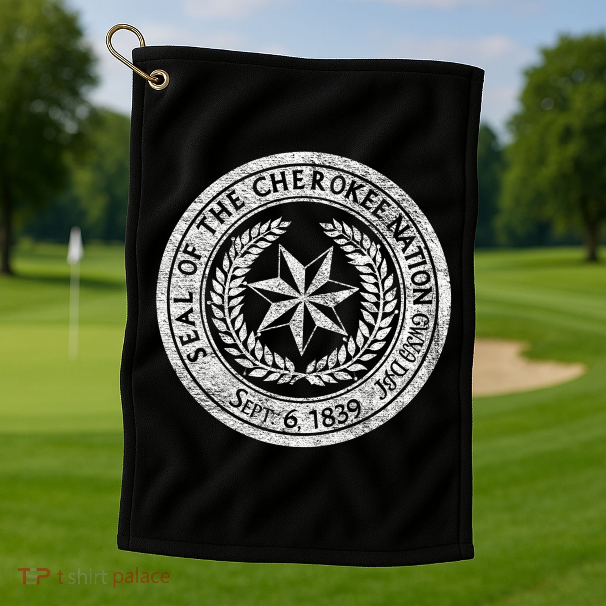Cherokee Nation Seal Native American Tribe Pride Honor Meaningful Gift Golf Towel