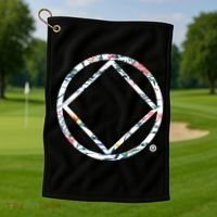 Cool Na Symbol Narcotics Anonymous Na Aa Funny Gift Golf Towel thumb 1