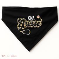Cna Nurse Stethoscope Leopard Certified Nursing Assistant Funny Gift USA-Made Doggie Bandana thumb 0