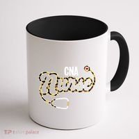 Cna Nurse Stethoscope Leopard Certified Nursing Assistant Funny Gift Coffee Mug thumb 1