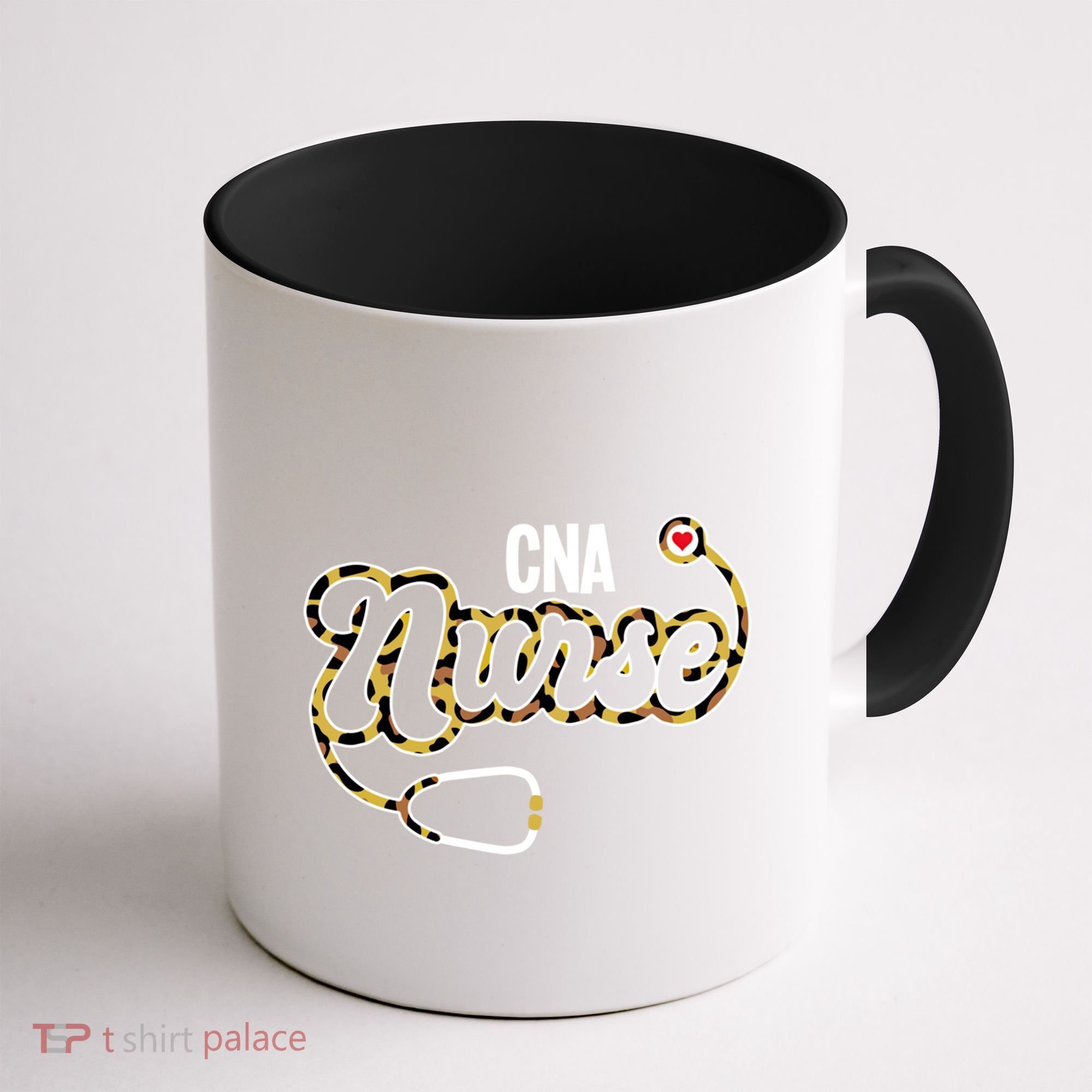 Cna Nurse Stethoscope Leopard Certified Nursing Assistant Funny Gift Coffee Mug