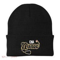 Cna Nurse Stethoscope Leopard Certified Nursing Assistant Funny Gift Beanie thumb 0
