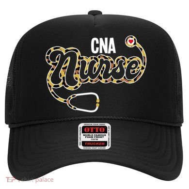 Cna Nurse Stethoscope Leopard Certified Nursing Assistant Funny Gift Hat