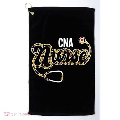 Cna Nurse Stethoscope Leopard Certified Nursing Assistant Funny Gift Golf Towel