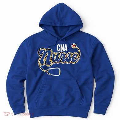 Cna Nurse Stethoscope Leopard Certified Nursing Assistant Funny Gift Hoodie