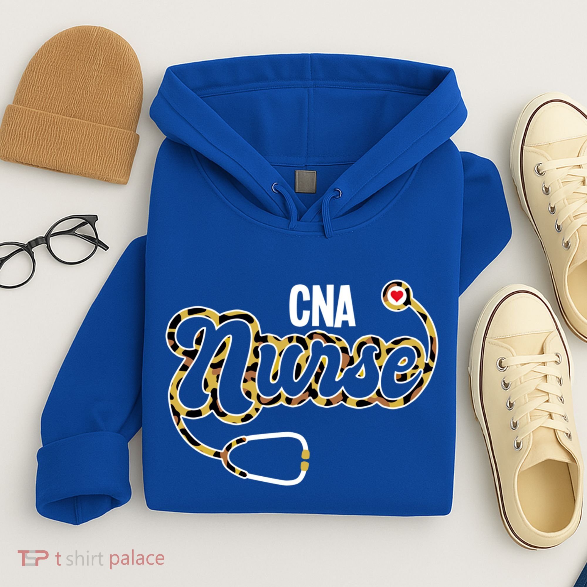 Cna Nurse Stethoscope Leopard Certified Nursing Assistant Funny Gift Hoodie