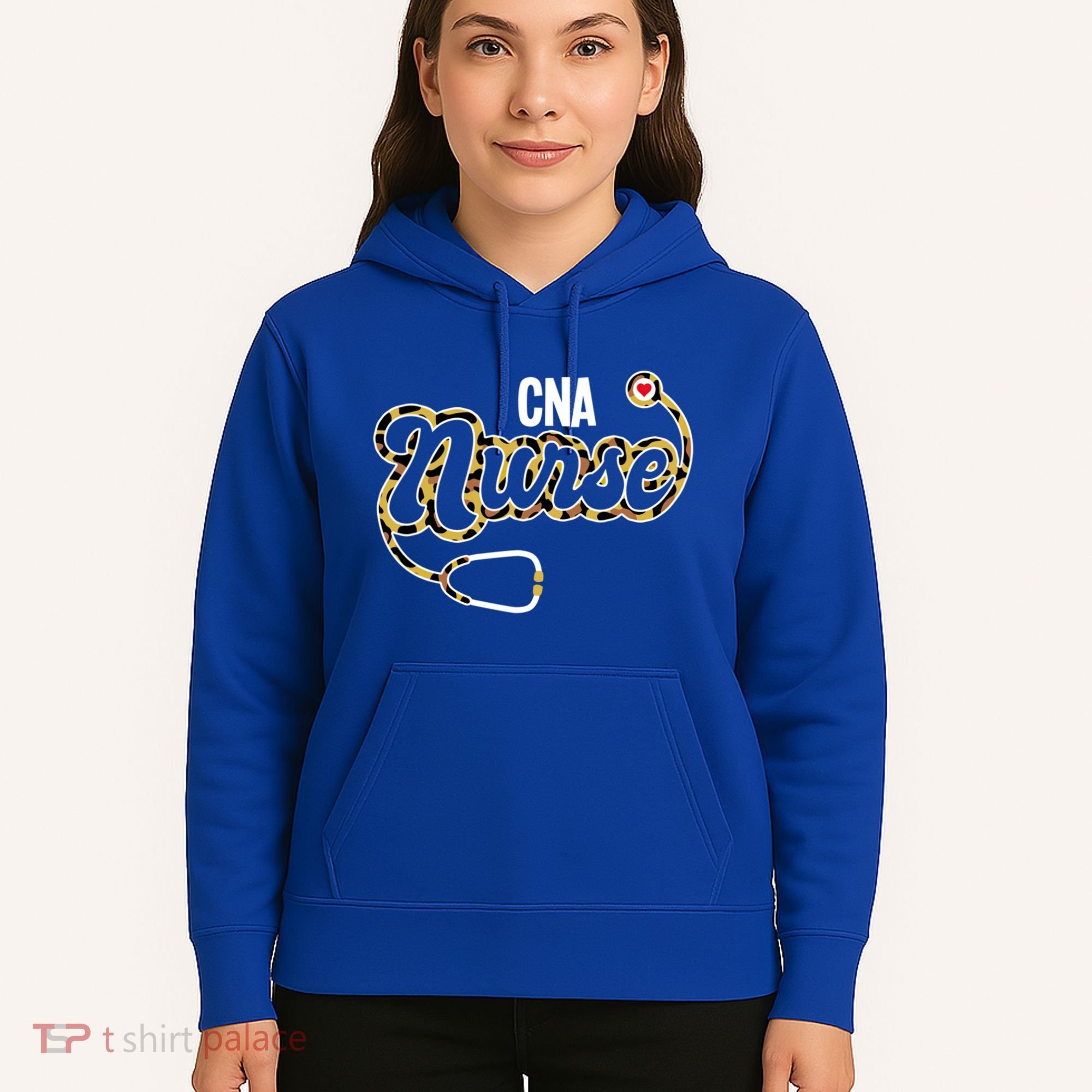 Cna Nurse Stethoscope Leopard Certified Nursing Assistant Funny Gift Hoodie