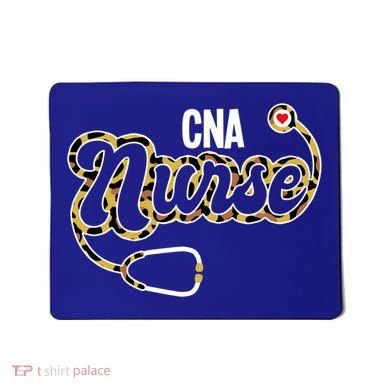 Cna Nurse Stethoscope Leopard Certified Nursing Assistant Funny Gift Mousepad