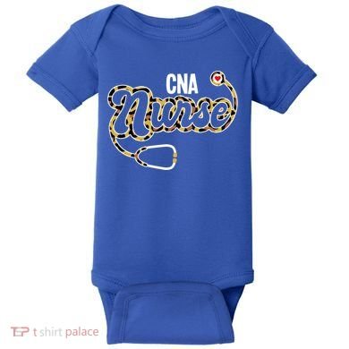 Cna Nurse Stethoscope Leopard Certified Nursing Assistant Funny Gift Baby Bodysuit