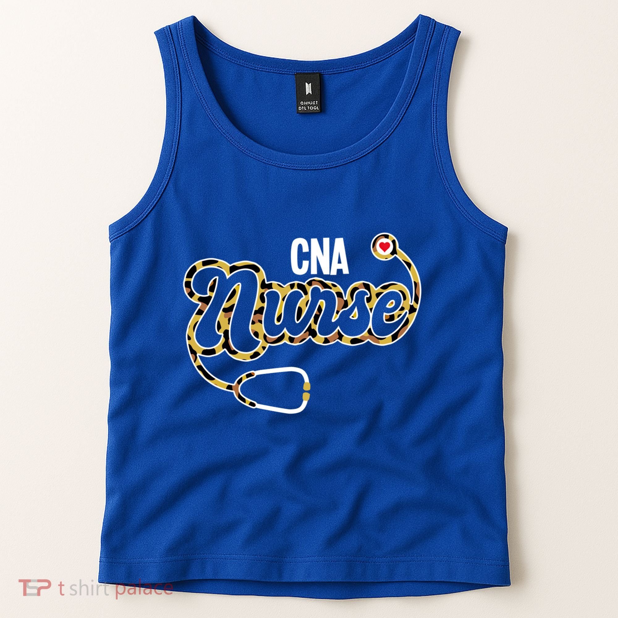 Cna Nurse Stethoscope Leopard Certified Nursing Assistant Funny Gift Tank Top