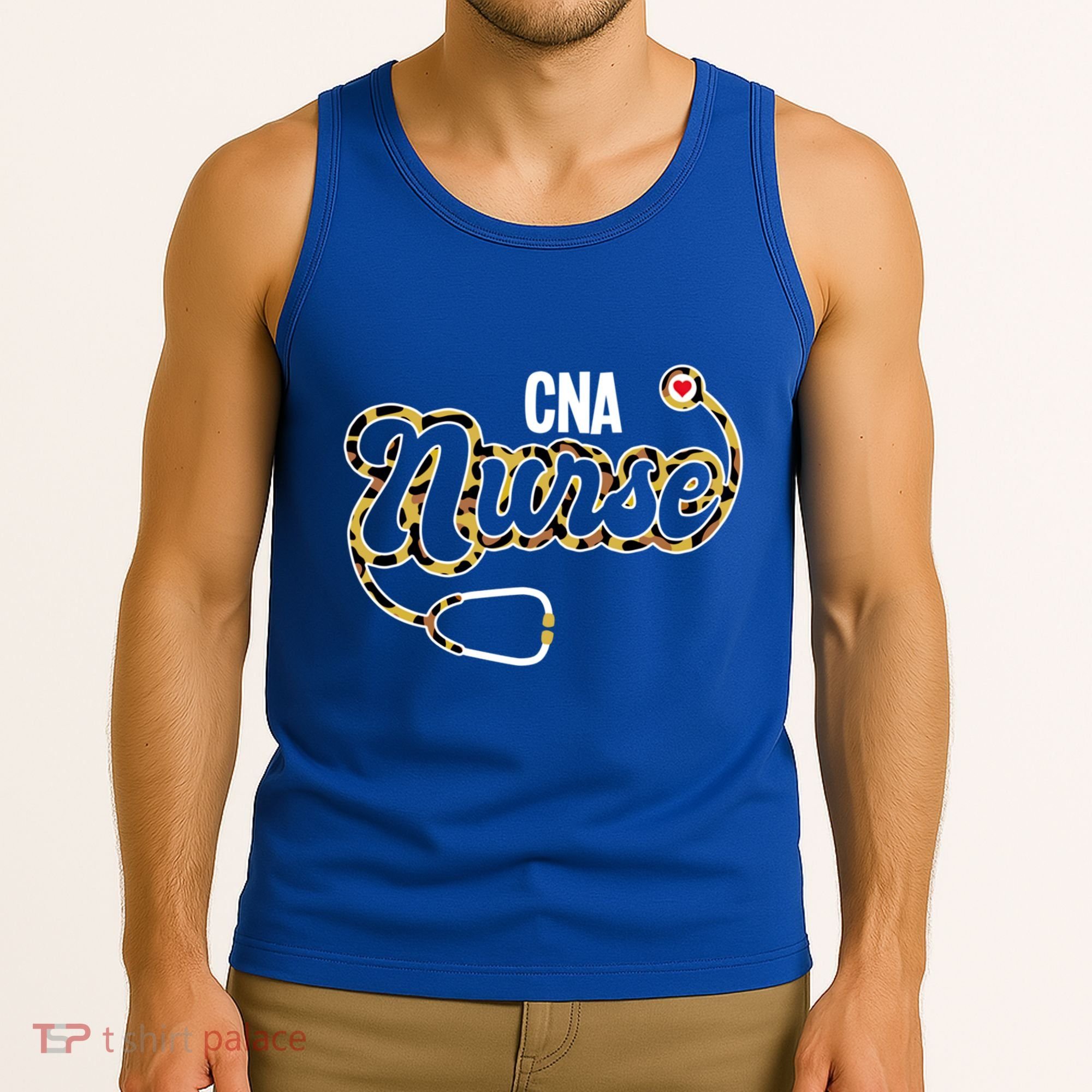 Cna Nurse Stethoscope Leopard Certified Nursing Assistant Funny Gift Tank Top
