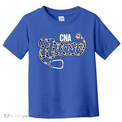 Cna Nurse Stethoscope Leopard Certified Nursing Assistant Funny Gift Toddler T-Shirt