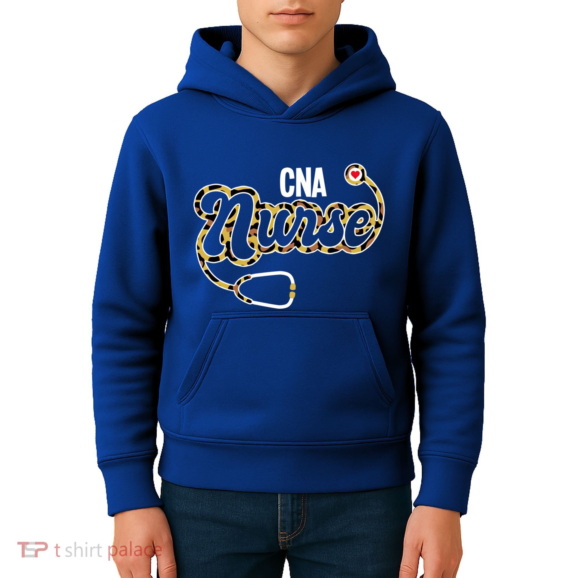 Cna Nurse Stethoscope Leopard Certified Nursing Assistant Funny Gift Kids Hoodie