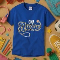Cna Nurse Stethoscope Leopard Certified Nursing Assistant Funny Gift Kids T-Shirt thumb 3