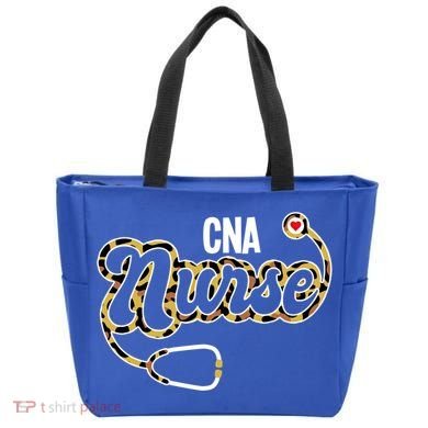 Cna Nurse Stethoscope Leopard Certified Nursing Assistant Funny Gift Tote Bag