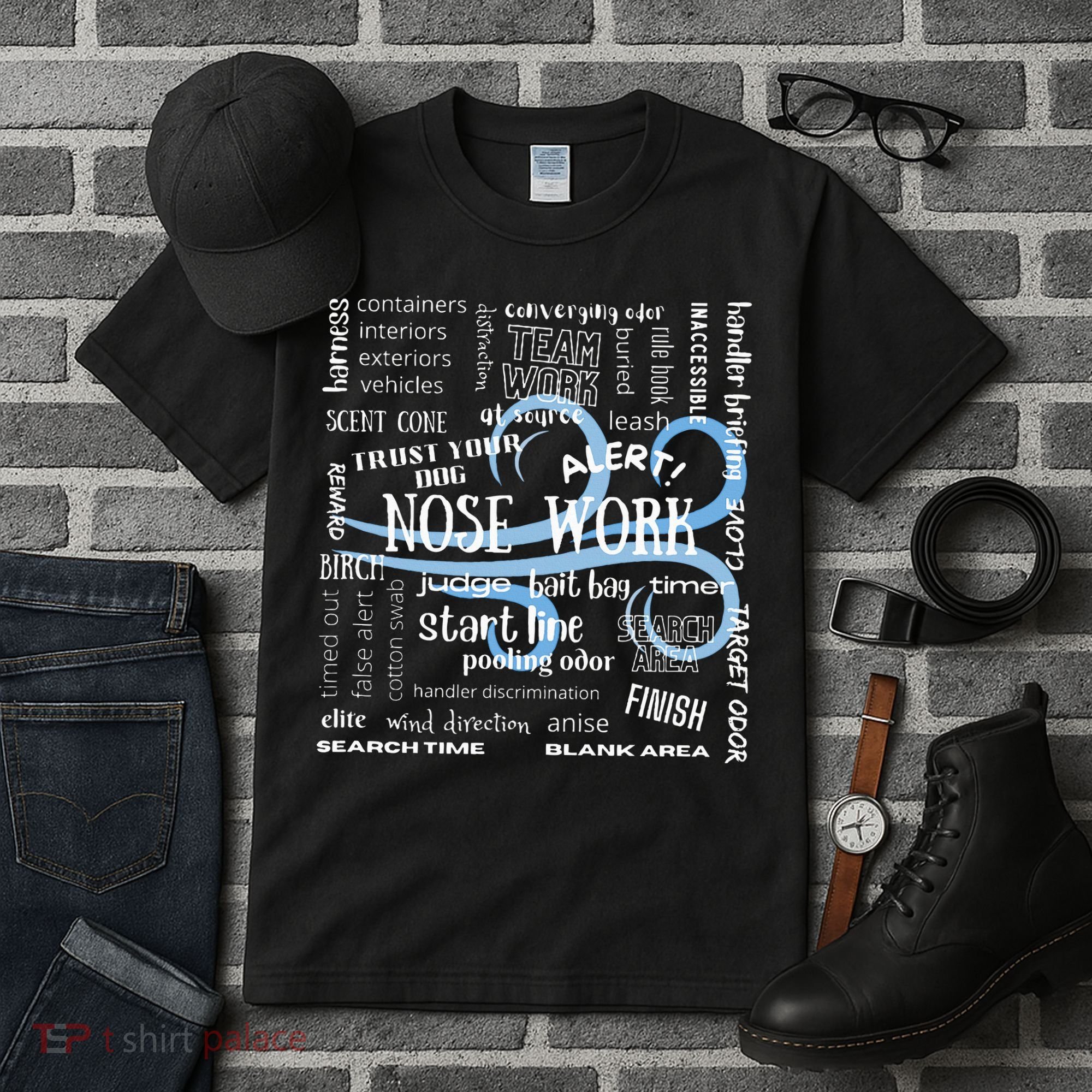 Canine Nosework Sniffer Dog Tall T-Shirt