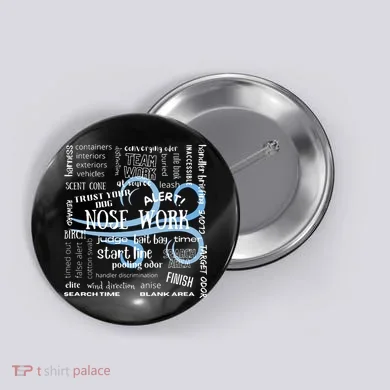 Canine Nosework Sniffer Dog Button