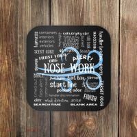 Canine Nosework Sniffer Dog Coaster thumb 0