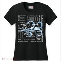 Canine Nosework Sniffer Dog Women's Cooling Performance Crew T-Shirt thumb 0