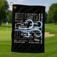 Canine Nosework Sniffer Dog Golf Towel thumb 1
