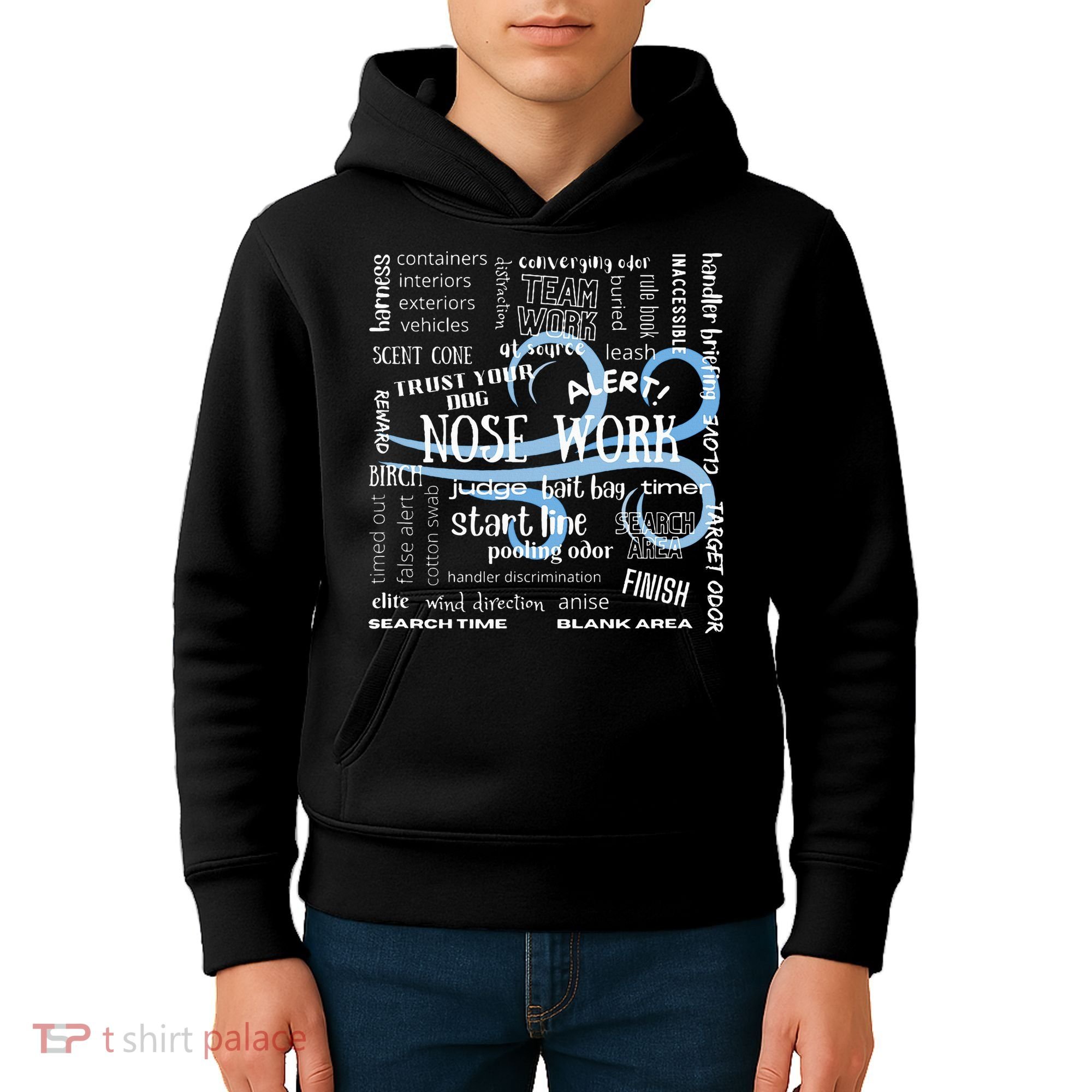 Canine Nosework Sniffer Dog Kids Hoodie