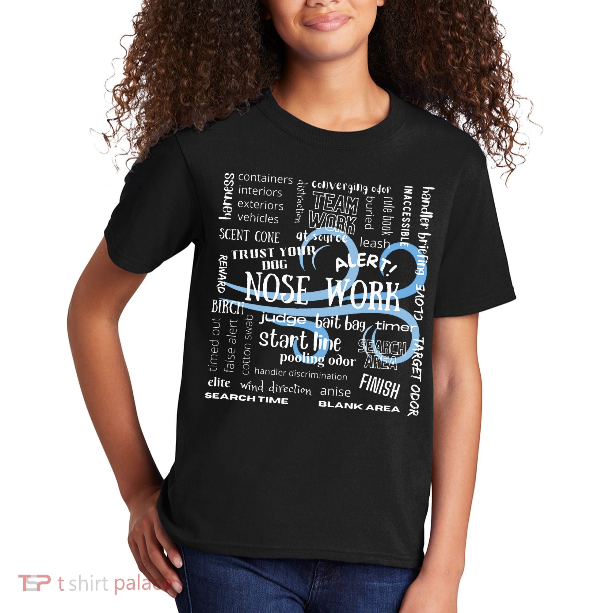 Canine Nosework Sniffer Dog Kids T-Shirt
