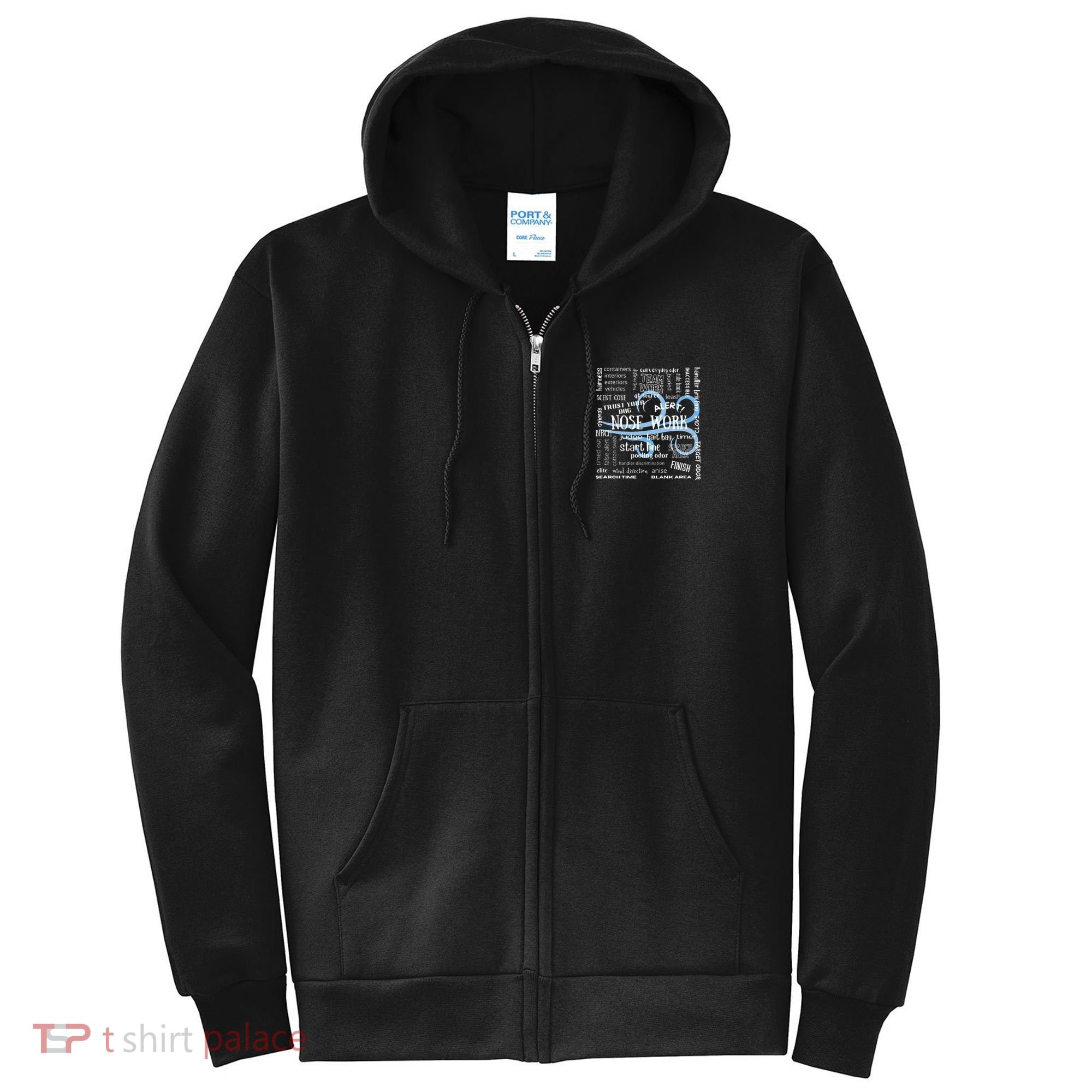 Canine Nosework Sniffer Dog Full Zip Hoodie