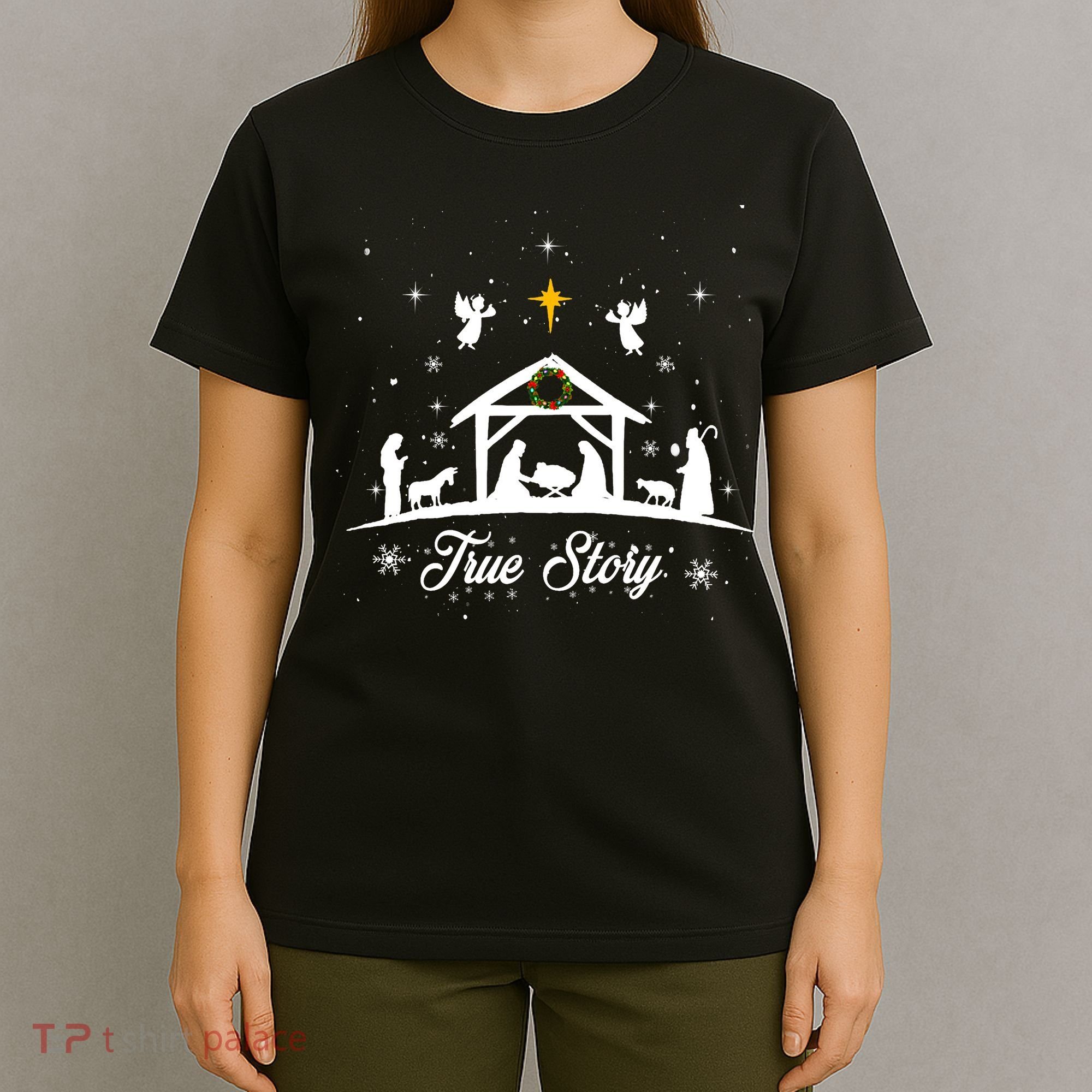 Christmas Nativity True Story Nativity Scene Gifts T-Shirt