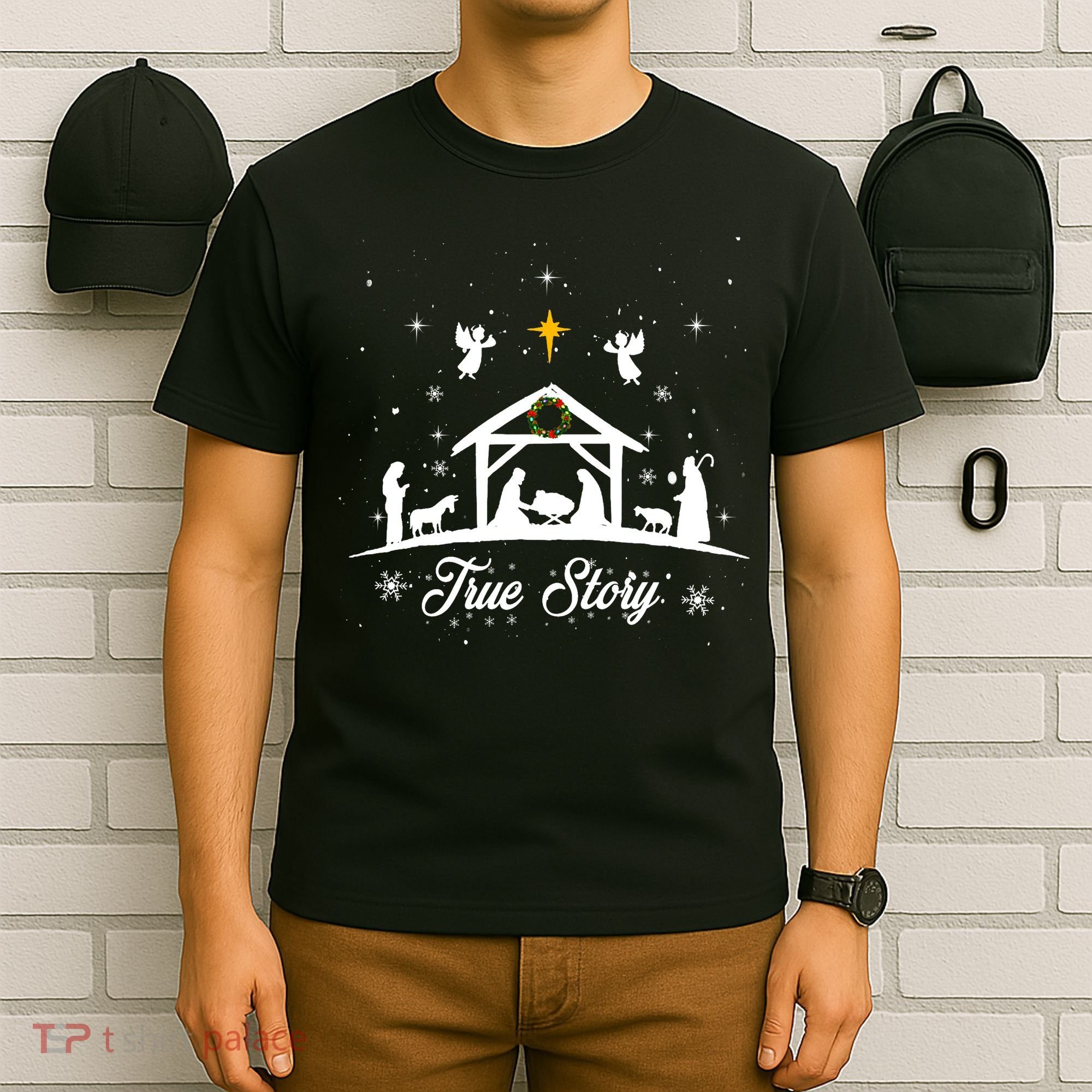 Christmas Nativity True Story Nativity Scene Gifts T-Shirt