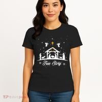 Christmas Nativity True Story Nativity Scene Gifts Women's T-Shirt thumb 4