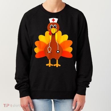 Cute Nurse Thanksgiving Turkey Women's Sweatshirt