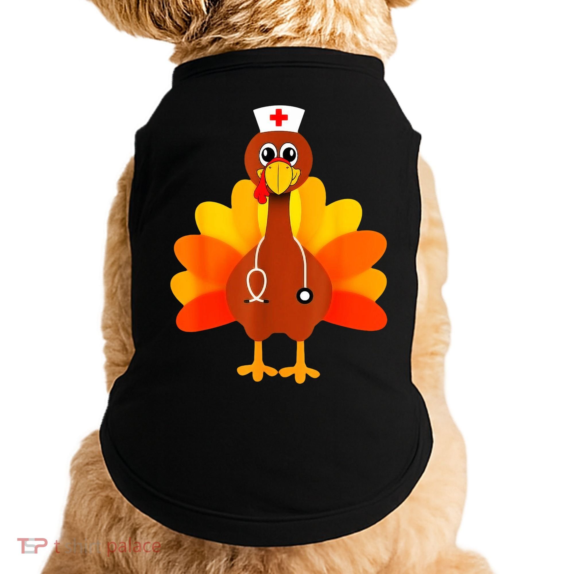Cute Nurse Thanksgiving Turkey Doggie Tank