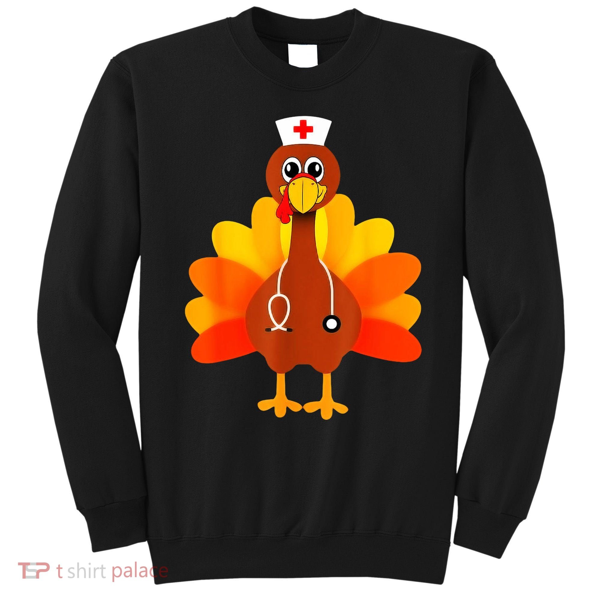 Cute Nurse Thanksgiving Turkey Sweatshirt