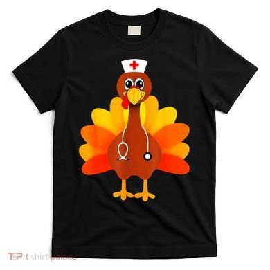 Cute Nurse Thanksgiving Turkey T-Shirt