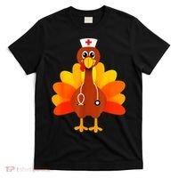 Cute Nurse Thanksgiving Turkey T-Shirt thumb 0