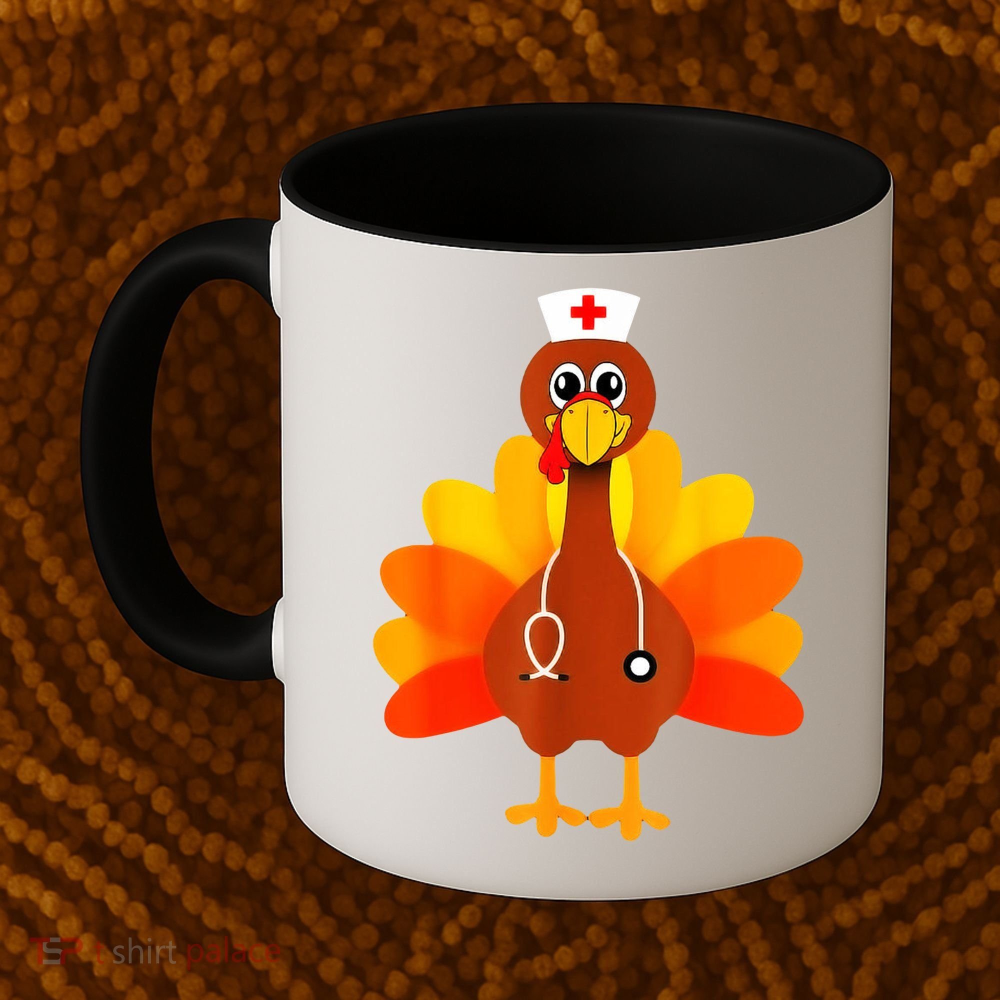 Cute Nurse Thanksgiving Turkey Coffee Mug